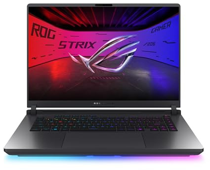ASUS ROG Strix G16 (2026) Gaming Laptop, 16 Zoll ROG Nebula HDR 2.5K 240Hz/3ms, Intel Core Ultra 9 290HX Plus, NVIDIA GeForce RTX 5080, 32GB DDR5, 1TB PCIe Gen4 SSD, Wi-Fi 7, Win11 Home, G615LW-AB966