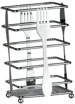 Premier Housewares Cutlery Design Cutlery Caddy - Chrome