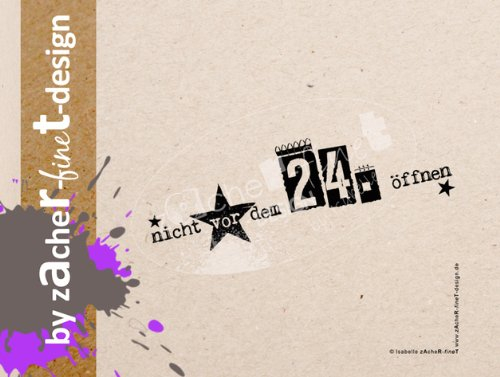 Weihnachtsstempel Typo Nicht vor dem 24. öffnen - Motivstempel - Bilderstempel