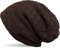 styleBREAKER warme Feinstrick Beanie Mütze mit Flecht Muster und sehr weichem Fleece Innenfutter, Unisex 04024058, Farbe:Dunkelbraun