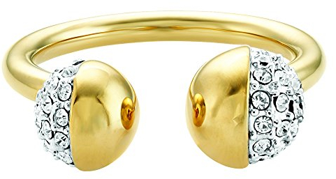 Buckley London Damen Ring Messing vergoldet mit Kristallen Messing Glänzend Kristall gelb 430070088