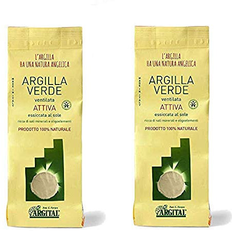 Argital Argilla Verde Ventilata - 500 Grammi - 2 Confezioni