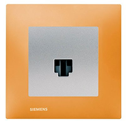 Prise RJ45 Silver Delta Viva + Plaque Orange