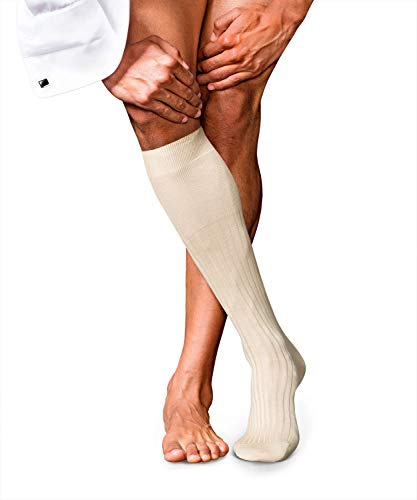 FALKE Herren Kniestrümpfe No. 13, Feinste Piuma Baumwolle, 1 Paar, Beige (Sand 4320), 41-42