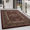 HomebyHome Vintage Orientalischer Teppich 200x300 cm (200 x 290 cm) - Kurzflor Orient Rot für Wohnzimmer, Esszimmer, Flur und Schlafzimmer - Klassisch Mit Oeko-TEX