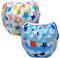 Luxja Pañal de Natación para Bebes Bañador Reutilizable de Nadar de Bebé Pañal Lavable para Bebé (0-3 años), Playa + Estrellas Coloridas