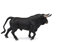 Deqube - Toro Bravo Negro Zaino Trotando - Figura Coleccionable Pintada a Mano - Tamaño 15x8x4 cm - Modelo (90110001)