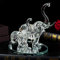 London Boutique Figurine décorative en Verre avec éléphant en Forme d'animal, Cristal