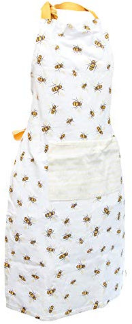 Boston International URB19249 Aprons for Women and Men With Pockets Küchenschürze, Baumwolle, Rettet die Bienen