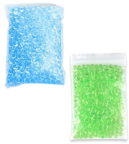 2 Pack Fish Bowl Beads150g Clear Slime Beads for Homemade DIY Craft Accessories Home Decor Light Blue Green