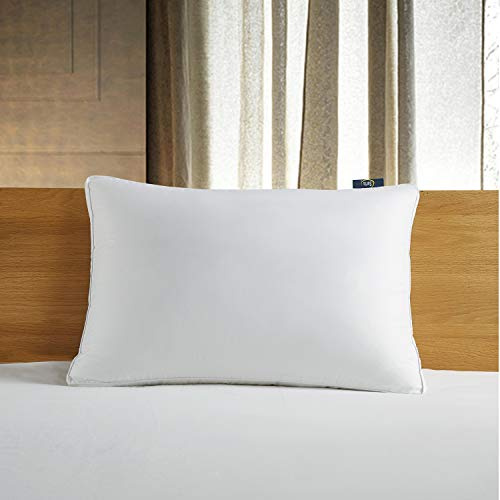 Serta Down Pillow 500 Fill Power Hotel Collection Pillow with Gusseted 300 Thread Count Jumbo Size Bed Pillow for Side Sleeper-Made in USA