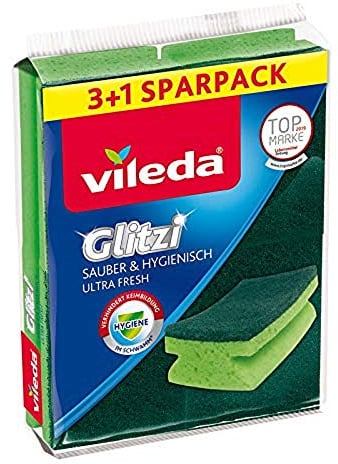 Vileda Cleaning Sponge, Foam, Green, Normal