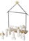 RiloStore 32x22cm Tischkrippe mit Figuren 12 TLG. Krippe Natur b144 braun Weiss Gold Farben Deko Figuren Christus Jesus Weihnachtskrippe Kunstharz Weihnachten Geschenk Tischdeko Krippenfiguren