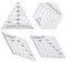 4 Stück Grad Lineal Set, DIY Sewing Ruler, Patchwork Lineal Nähen, Quilten Patchwork Lineal, 45 Grad 60 Grad Lineal, Sechseck Quilten Lineal, Patchwork Dreieck, zum Nähen, Stoffhandwerk DIY