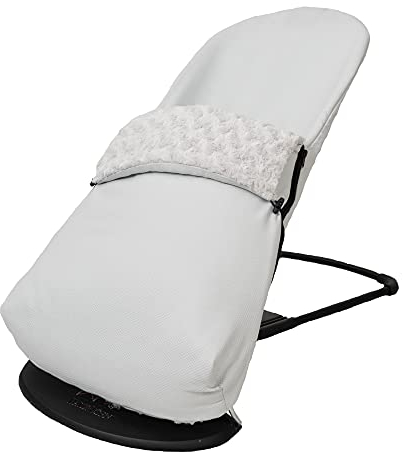 Bezug + Fußsack für BabyBjörn Balance Soft (Ersatz für Originalpolster), hypoallergen, hyperweich, atmungsaktiv (Piqué Cotton Gray)