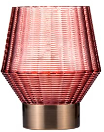 Pauleen Classy Glamour 48243 Mobile Table Lamp Glass Timer Function 6H Battery Glass Lamp Without Cable Pink/Brass