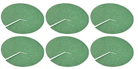 M METERXITY 6pz Pacciamatura Cerchio - Rotondo Non Tessuto Tessuto Albero Protezione Tappetino, Fioriera Barriera Controllo Erbacce, Applicazione Piante Esterni Piante (5.4, Verde)