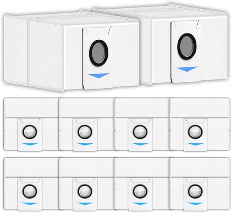 (10 pezzi) T20 OMNI Sacchetti di ricambio per aspirapolvere ECOVACS DEEBOT T20 OMNI, X1 OMNI, X1 PRO OMNI, T10 OMNI Robot Vacuum, Sacchetti per aspirapolvere