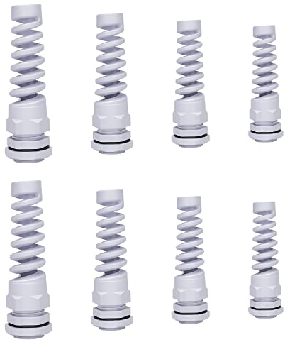 Set di Pressacavo Elettrico, HASLED Pressacavi Impermeabili, Regolabile, con Protezione del Cavo, PG7 PG9 PG11 PG13.5 - per Cavi Ø3-12mm, per Collegamento Cavo Esterno