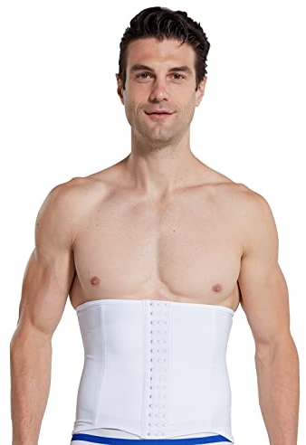 BaronHong Herren Taillentrainer Gürtel Workout für Körpergewichtsverlust Fitness Fat Burner Trimmer Band Rückenstütze(weiß,M)