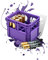 Batterie Bier Kasten Batteriekasten Batteriekiste Batteriebox Aufbewahrungsbox Minikiste Minibox für Aufbewahrung von Batterien AA, AAA, 9V, Leerkiste - 3D gedruckt (AAA, Lila)
