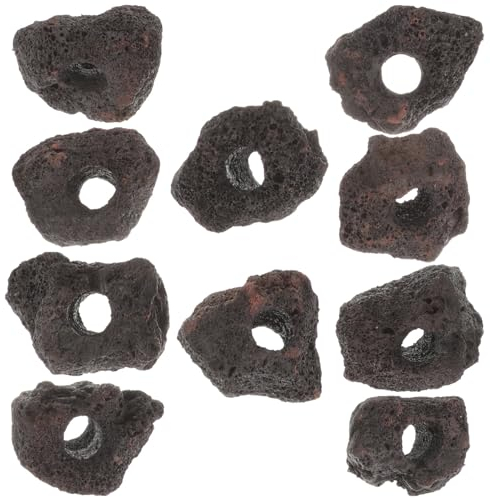 Mipcase 10st Kolonisationsring Aus Vulkangestein Aquariumstein-festring Vulkangestein Im Aquarium Fester Ring Wassergras Vulkangesteine Vulkanischer Lavastein Felsenhöhlen Versteck Pflanze
