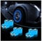 CGEAMDY 12 Stück Leuchtende Ventilkappen Auto, Totenkopf Fluoreszierende Autoventil Kappen, Leuchtende Reifenventilkappe Staubschutz für Autos, Motorräder (Blau)
