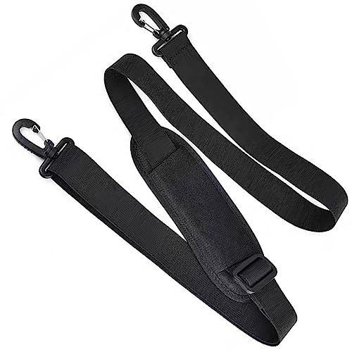 Cinghia Tracolla,Tracolla per Borsa,Tracolla Chitarra,Tracolla,Universale Sostituzione Cinghia di Spalla Imbottita Morbida e Staccabile Regolabile Cintura Con Ganci Girevoli in Metallo-Nero (nero)