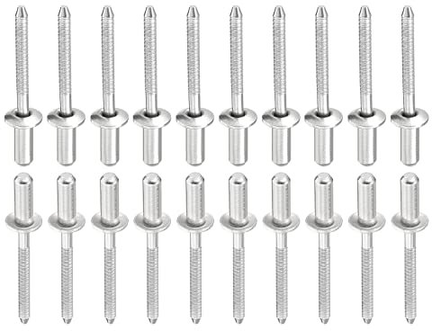 DTGN 4.8mm x 13mm (DxL) Aveugle Rivets - 25Paquet - Bien pour Machines Assemblage - 304 Inox Acier Dôme Fermé Fin Rivet