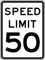 Plaque en métal 20,3 x 30,5 cm Panneau routier Speed Limit 50 Panneau de signalisation routière Un vrai panneau