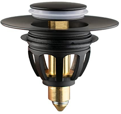 Xcel Home Black Magic Plug Bonde de lavabo amovible en laiton durable avec clic-clac