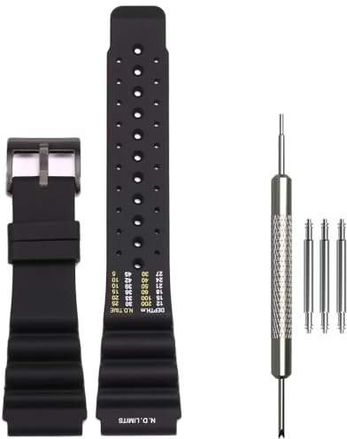 WRISTARMOR Morbido impermeabile cinturino in silicone compatibile con Citizen BN0151 BN0150 Sport Diver Strap 20mm 22mm 24mm Ricambio Bracciale Accessori (22mm Black buckle)