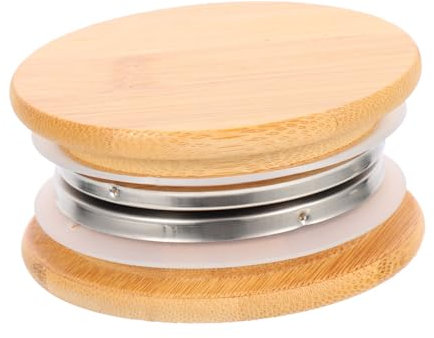 VINTORKY 2Pcs Glass Teapot Lid Stainless Steel Water Pitcher Cover Silicone Seal Replaceable Jug Lid for Kitchen and Daily Use