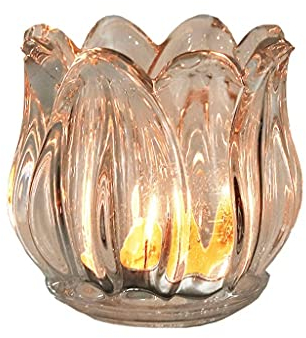 NZPOST Kandelaber-Kerzenständer für den Innenbereich, Glas, Blumen-Kristall-Kerzenhalter, Kerzendekoration, Kerzenlichtbecher (A)