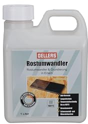 OELLERS 2in1 Rostumwandler & Grundierung, 1 L, für Metall innen & außen | Epoxid-Rostkonverter, Korrosionsschutz und Grundierung in einem, für rostige Metallflächen