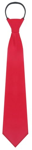 Mantieqingway Krawatten für Damen, vorgebundene Reißverschluss-Krawatte für Mädchen/Jungen, verstellbare Krawatte für Uniformen, Schule, JK Cosplay, Zubehör, Rot/Ausflug, einfarbig (Getaway Solids),