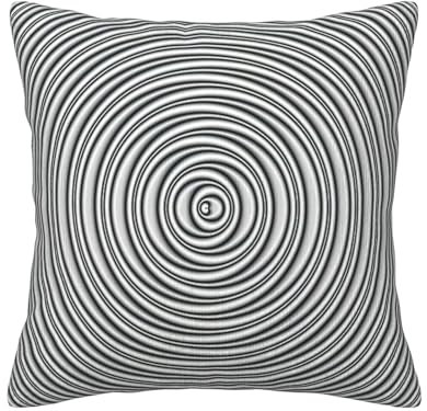 WURTON Optischer Dreh-Illusions-Druck, Cord-Dekor, weiche Kissenbezüge für Couch, Sofa, Schlafzimmer