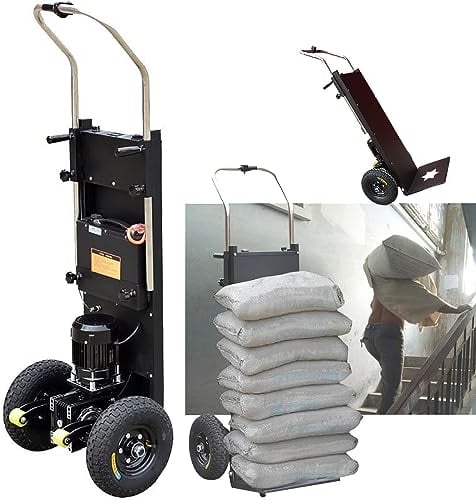 1500 W elektrischer Sackkarre mit Teleskopgriff (115–165 cm), 500 kg Last, arbeitssparender Treppensteiger-Sackkarre, abnehmbare 48 V/18 Ah-Batterie