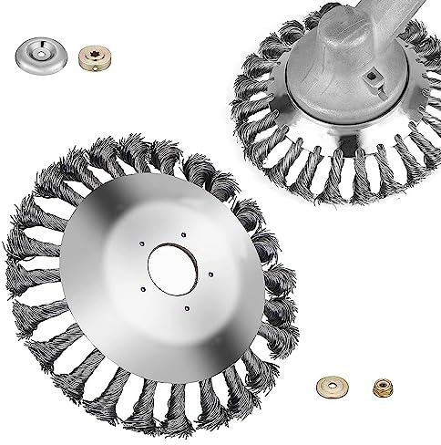 XZEIT Unkrautbürste Freischneider - Hochwertige Wildkrautbürste für Motorsense - 150 * 25,4mm Bohrung - Drahtbürste Freischneider für effektiven Unkrautentfernung, Drahtbürste Freischneider