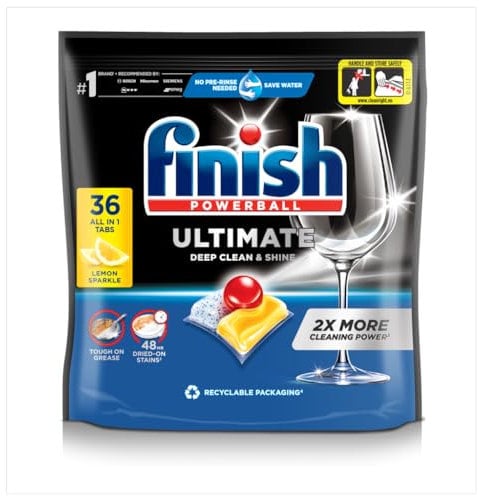 Finish Ultimate All in One Lemon Dishwasher Tablets 36pk