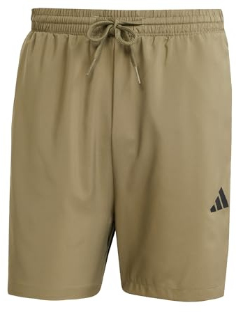 adidas Herren Essential Three Stripes Chelsea Base Short Shorts, Olive Strata/Black, XS