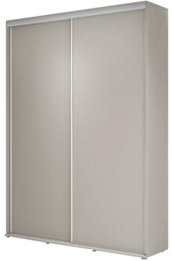 Meble Slupia - ZUZA Garderobenschrank - Kleiderschrank Schiebetüren - 180 x 242 x 45 cm - Kleiderstange Schrank - Kleider Schrank für Schlafzimmer, Flur, Jugendzimmer - Kaschmir