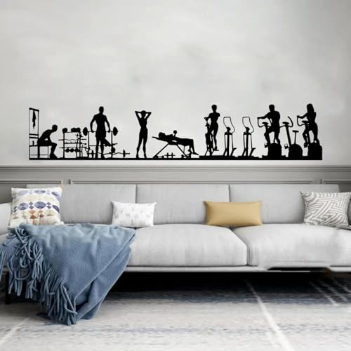 MIXUEXUNLU Bodybuilding Gym Sport Wandtattoo Sport Indoor Fitness Club Training Wandtattoo Vinyl Home Decor abnehmbar