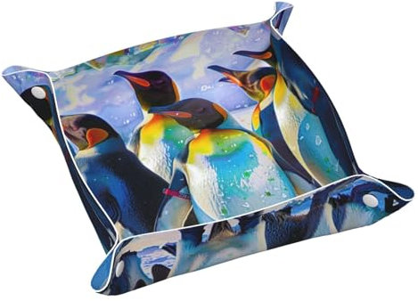 Valet Tray Desktop Storage Organizer Penguins Catchall Vanity Tray Nightstand Caddy Holder