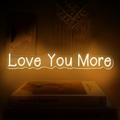 Neon Sign Love You More 3 Modes Led Signs for Bedroom girls Neon Signs For Girls Bedroom Bedroom Birthday Party Home Décor Custom Neon Sign Bar Store Logo Neon Sign