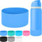 Silicone Boot Sleeve Anti-Slip 12oz & 24oz（32oz & 40oz） Protective Cover Durable Silicone Bottom Protector for Water Bottles (Dark Blue, 12oz&24oz)