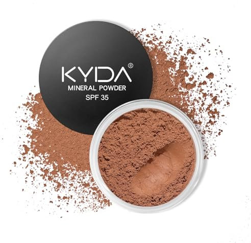 KYDA Mineral Powder Contour, SPF 35, Loose Mineral Bronzer, leichtes Gesicht Kontur Pulver, Baubare Abdeckung für Natürlichen Glanz Bronzer Make-up, Mischbare Formel, 0,28 oz, Wärme