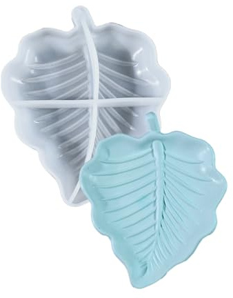 Flexible Silikon-Blattform, Mehrzweck-Schale, Blatt-Tablett, Harzplatte, Gießform für Schmuck und Dessertteller