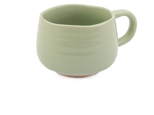Jamie Oliver Big Love Green Cosy Cuppa, Speckled Stoneware Coffee, Tea Mug, Ideal for Any Occasion, Dishwasher, Microwave, 12.7oz, 375ML, 13x10x7CM