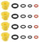 Yuio 20pcs Pressure Washer O-Ring Nozzle Set for Karcher K2 K3 K4 K5 K6 K7 Hose Nozzle, O Ring Seal 2.640-729.0 Rubber for Karcher Lance Hose Nozzle Spare Replacements, Cleaning Tools Accessories